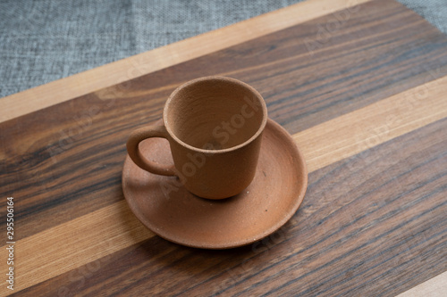 empty clay coffee Cup