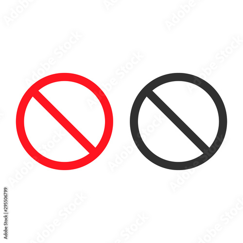 Not allowed icon isolated on white background. Vector illustration.