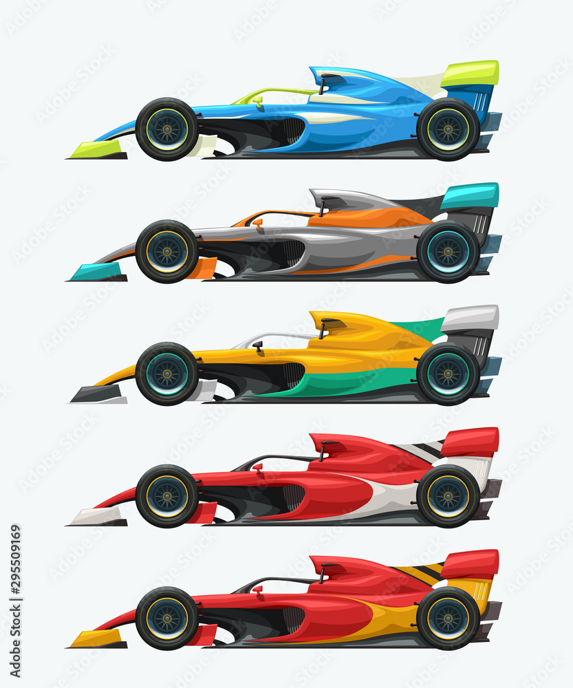 formula one set side view Stock Vector | Adobe Stock