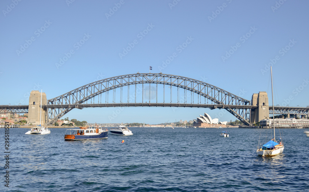 view of harbour bridge in Sydney Australia
