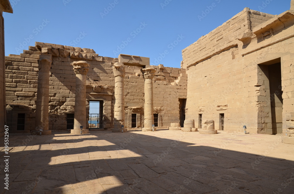 COUR TEMPLE DE MANDOULIS TEMPLE DE KALABCHAH ASSOUAN EGYPTE