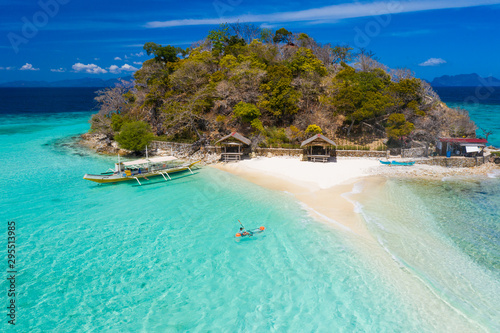 Tropical beach in Coron, Philippines photo