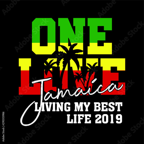 One Love Jamaica Best live design - VECTOR