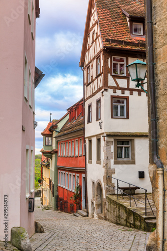 Rothenburg ob der Tauber Old Town narrow street Bavaria Germany