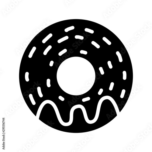 Donut icon vector isolated on white background.