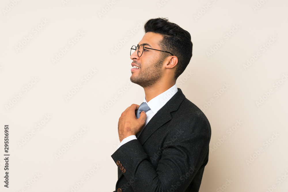 Young handsome businessman man over isolated background Young handsome businessman man over isolated background
