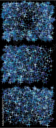 Colorful confetti stars falling.