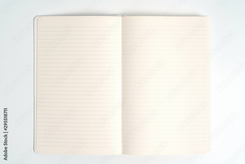 white notebook on white background with clipping path white notebook on white background with clipping path