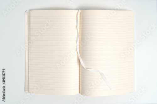 white notebook on white background with clipping path