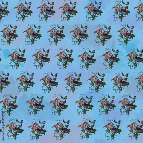  polka dots on watercolor background