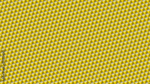 yellow cubes tiles geometric background 3d illustration