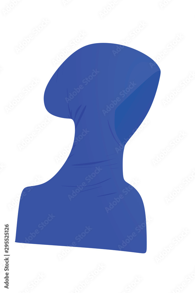 Blue arabic hijbab. vector illustration