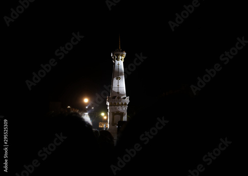 tugu yogyakarta in the nigh carnival in 2019