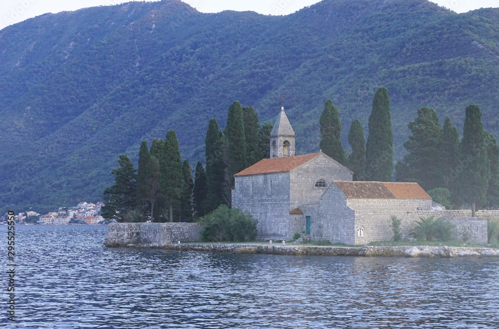 The island of Kotor Bay. Montenegro