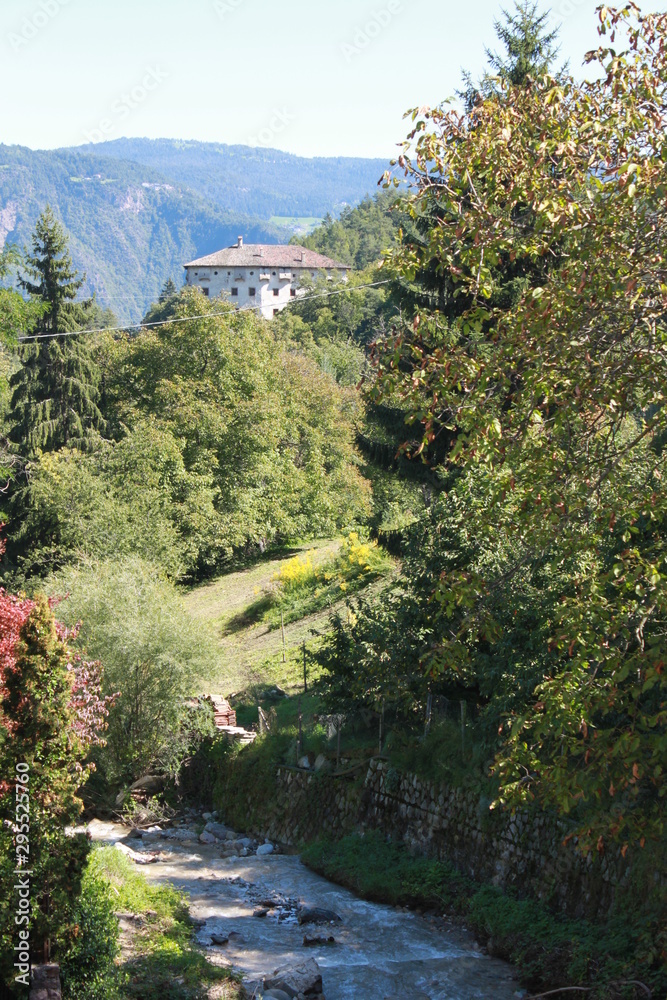Bach mit Haus im Hintergrund Bach mit Haus im Hintergrund
