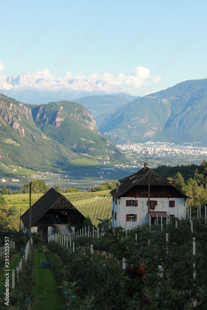 Sicht auf das Unterland in Südtirol