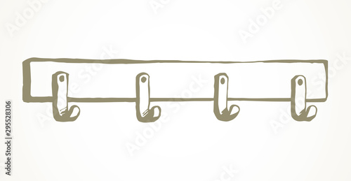 Wall hook. Vector drawing