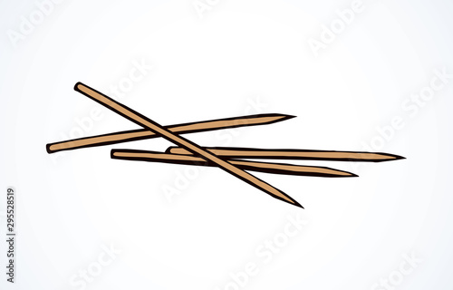 Toothpicks. Vector drawing
