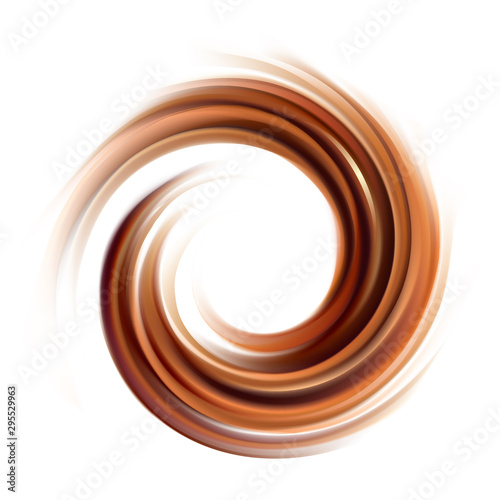 Vector background of swirling creamy chocolate texture