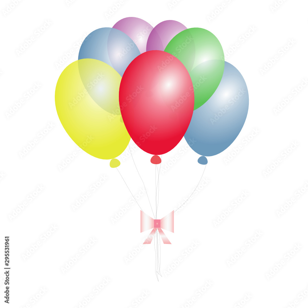 Balões coloridos de festa