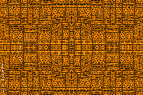 Colorful African fabric, orange color