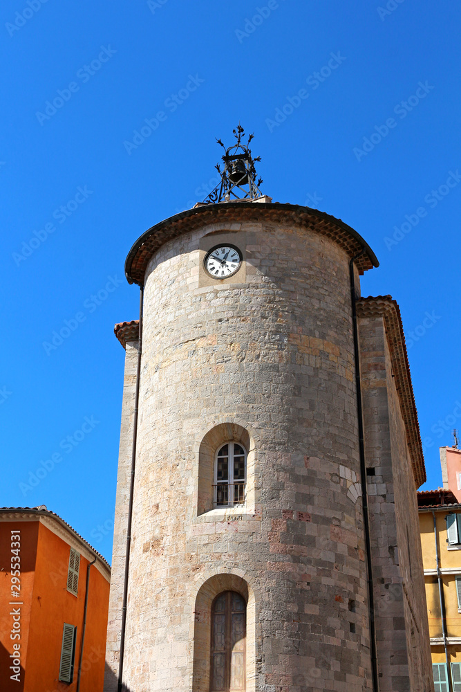 France, Provence region, Hyeres, clock tower