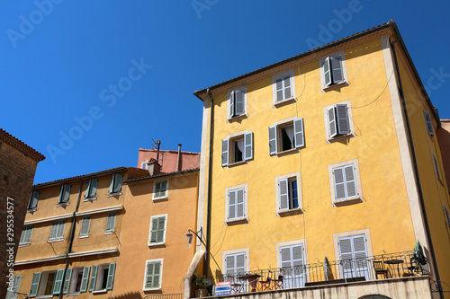 France, Provence region, Hyeres, colored houses