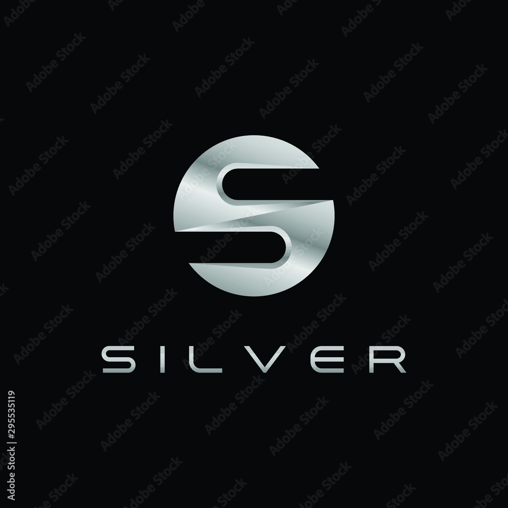 Modern S Letter Silver logo for technology fashion business all company with modern high end look Modern S Letter Silver logo for technology fashion business all company with modern high end look