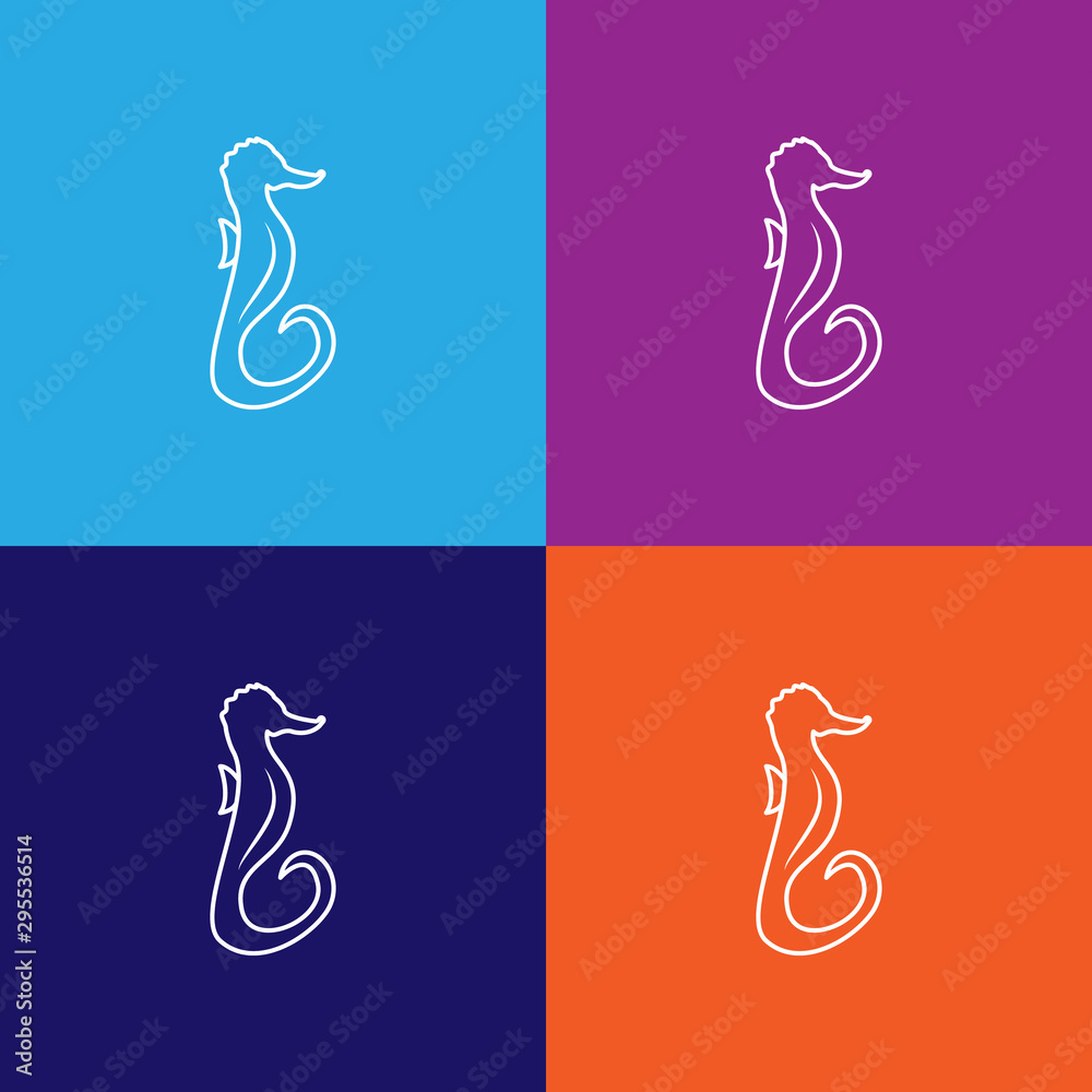 Obraz premium sea Horse icon. Element of popular sea animals icon. Premium quality graphic design. Signs, symbols collection icon for websites, web design