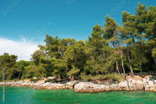 View of the Croatian coastline near Malinska on Krk Island, Croatia photo