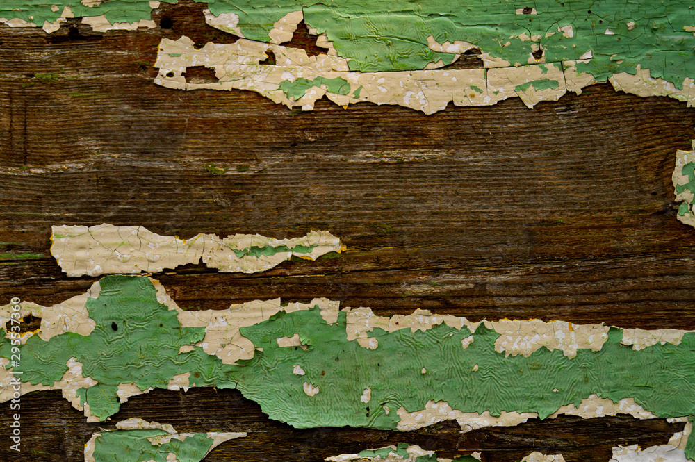 Texture of an old, damaged paintwork on wood. The texture of the old wood.  Stock Photo | Adobe Stock