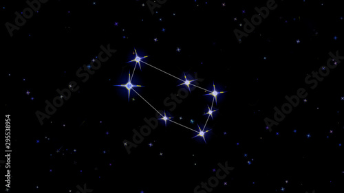 constellation zodiac gemini, stars on a black background, starry sky