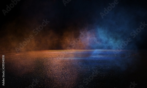 Wet asphalt, reflection of ...