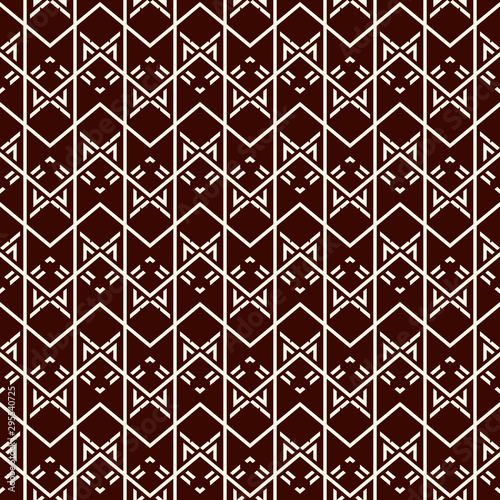 Arrow fletching seamless pattern. Repeated chevron, zigzag wallpaper. Tribal and ethnic motif. Native americans ornament
