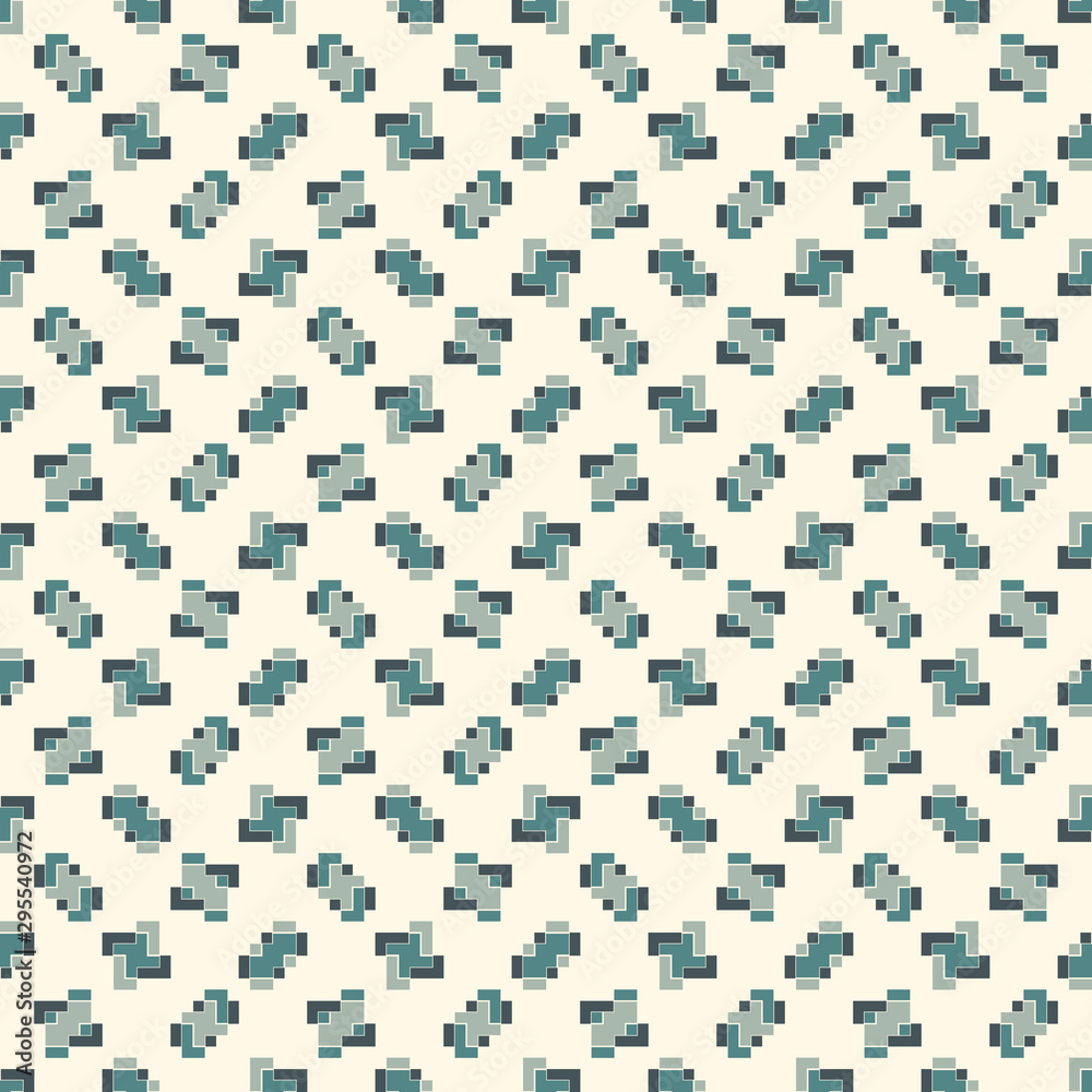 Repeated creative puzzle mosaic. Geometric seamless pattern design. Pixel art surface texture. Contemporary camouflage Repeated creative puzzle mosaic. Geometric seamless pattern design. Pixel art surface texture. Contemporary camouflage