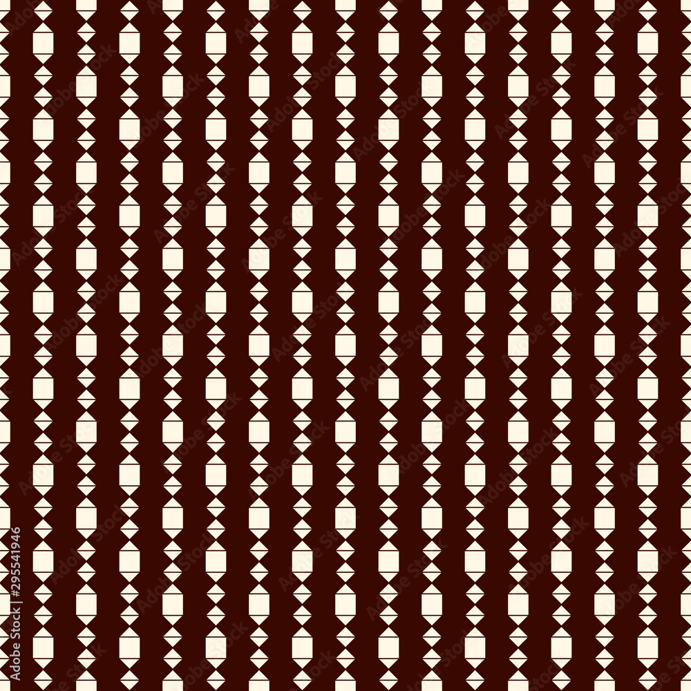 Hanging garland background. Crystal pendant motif. Ethnic and tribal seamless pattern with lozenges and diamonds.