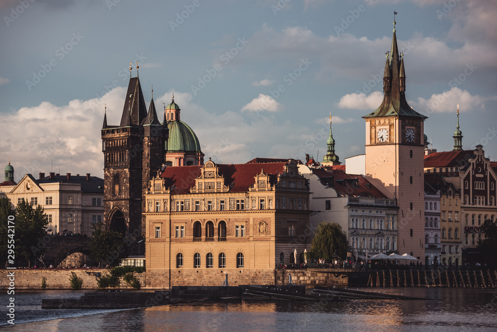 Fototapeta premium castle and charles bridge in prague