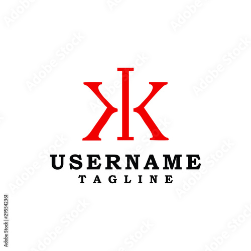 letter kk logo concept design symbol vector minimalist