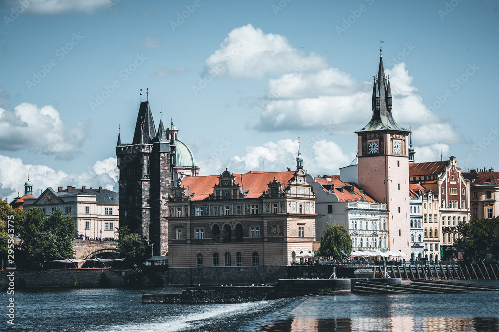 Fototapeta premium castle and charles bridge in prague