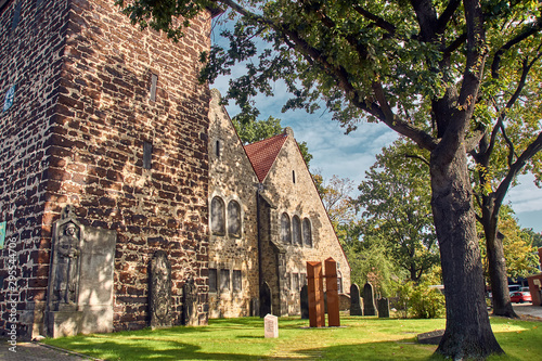 old catholic church on a bright sunny day