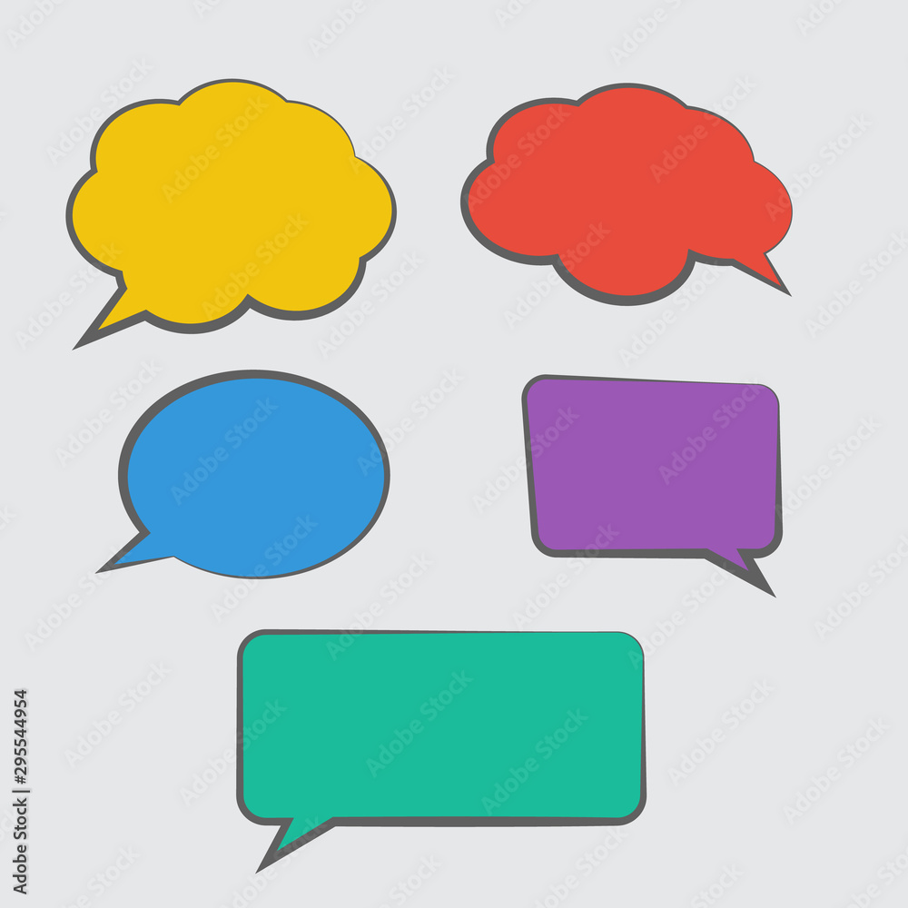 Set of speech bubbles. Cloud bubble speech for communication Set of speech bubbles. Cloud bubble speech for communication