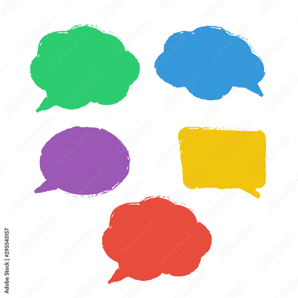 Big set hand drawn monochrome comic speech bubbles. Stickers of speech bubbles vector Big set hand drawn monochrome comic speech bubbles. Stickers of speech bubbles vector
