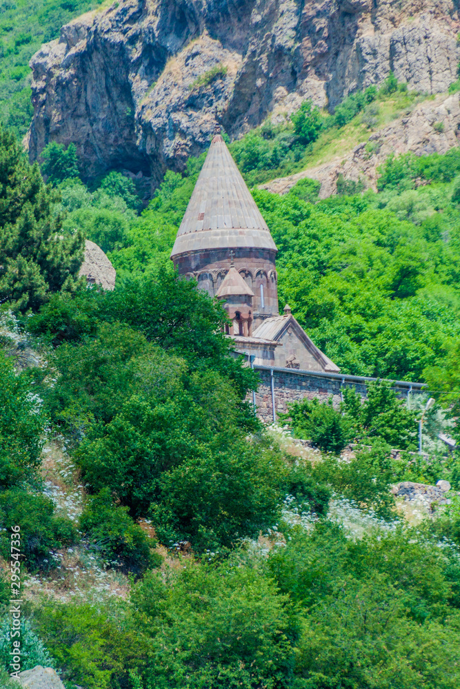 View of Geghard monastery in Armenia