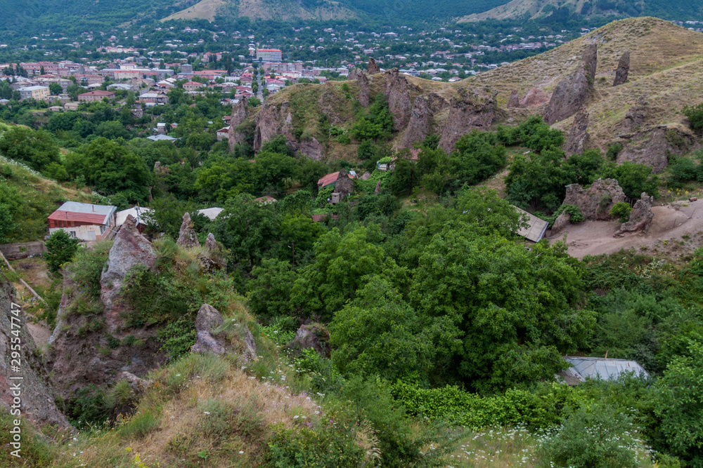 Rocky landscape near Goris town, Armenia