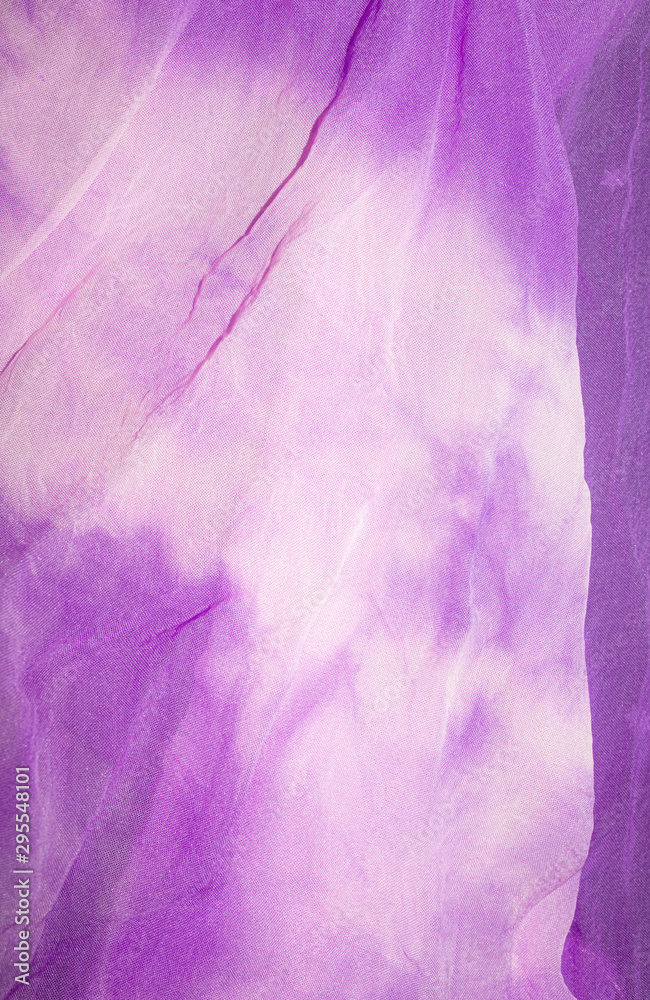 Obraz premium Tie Dye Fabric on Silk Funky Colour Ruffled