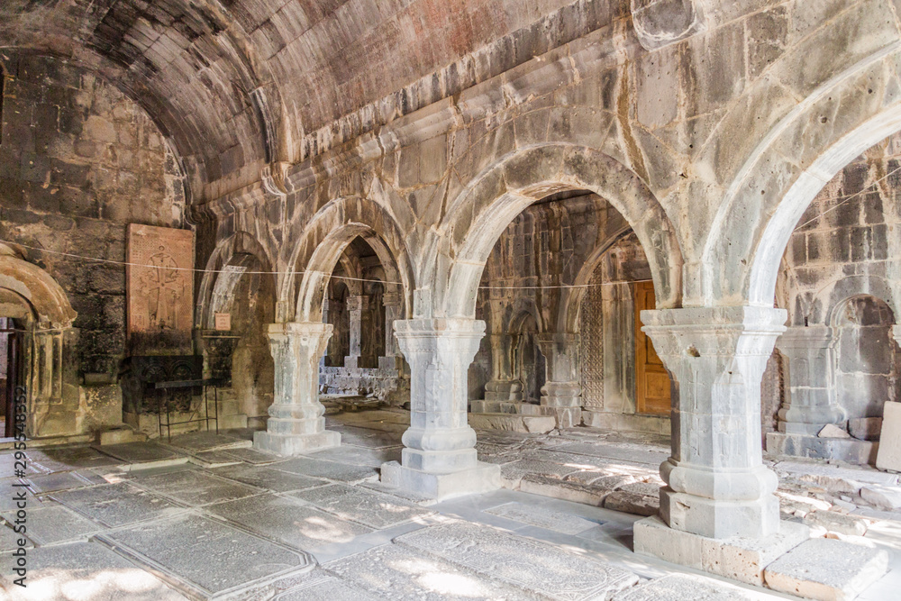 Interior of Sanahin monastery in Armenia