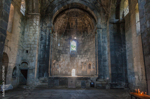 SANAHIN, ARMENIA - JULY 13, 2017: Interior of Sanahin monastery in Armenia