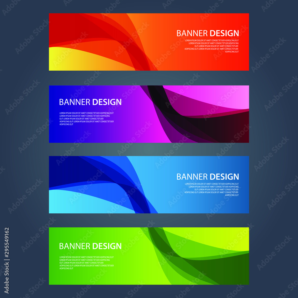 Naklejka premium Vector Abstract design banner web template