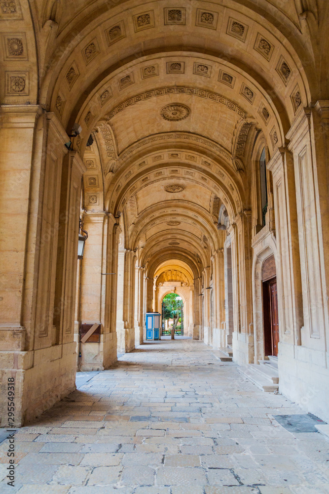Archway in Valletta, capital of Malta