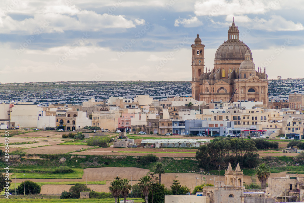 Naklejka premium Church of Saint John the Baptist (Rotunda of Xewkij) on Gozo island, Malta